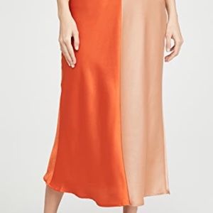 C/MEO Collective Orange/Tan Midi Skirt - Sm/US 4
